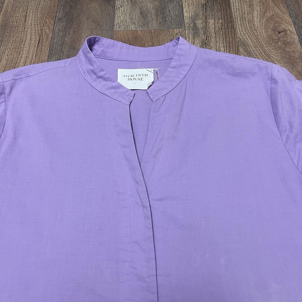 Hyacinth House Women's Large Woven 100% Cotton Embroidered Wisteria Caftan - Picture 9 of 14